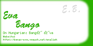 eva bango business card